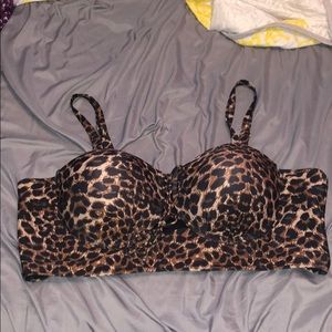 Cheetah print Shein bikini top